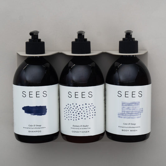 pumpeflaskeholder for tre flasker