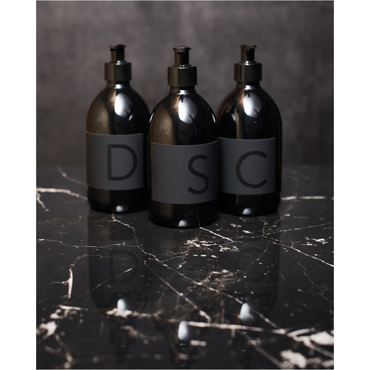 pumpeflaske, svart blank