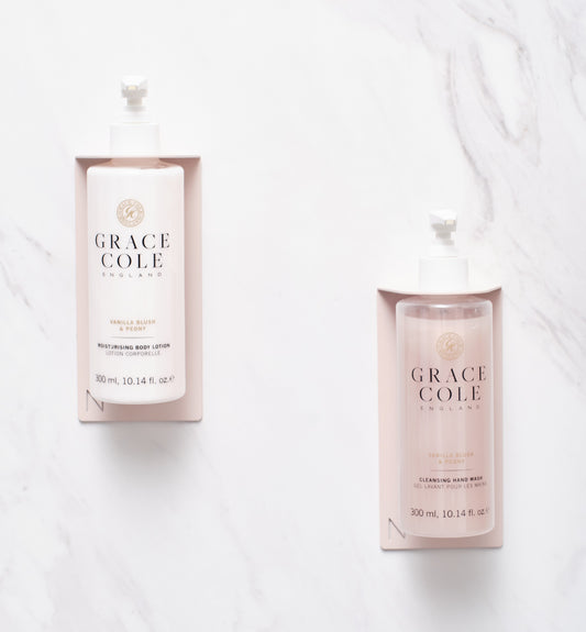 pump bottle holder - powder pink